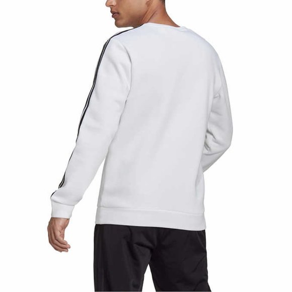 Adidas Men’s Crew Neck Sweatshirt WHITE - Picture 8 of 9